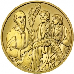 500 шиллингов 2001 года "2000 лет Христианства, Библия", 10 гр.